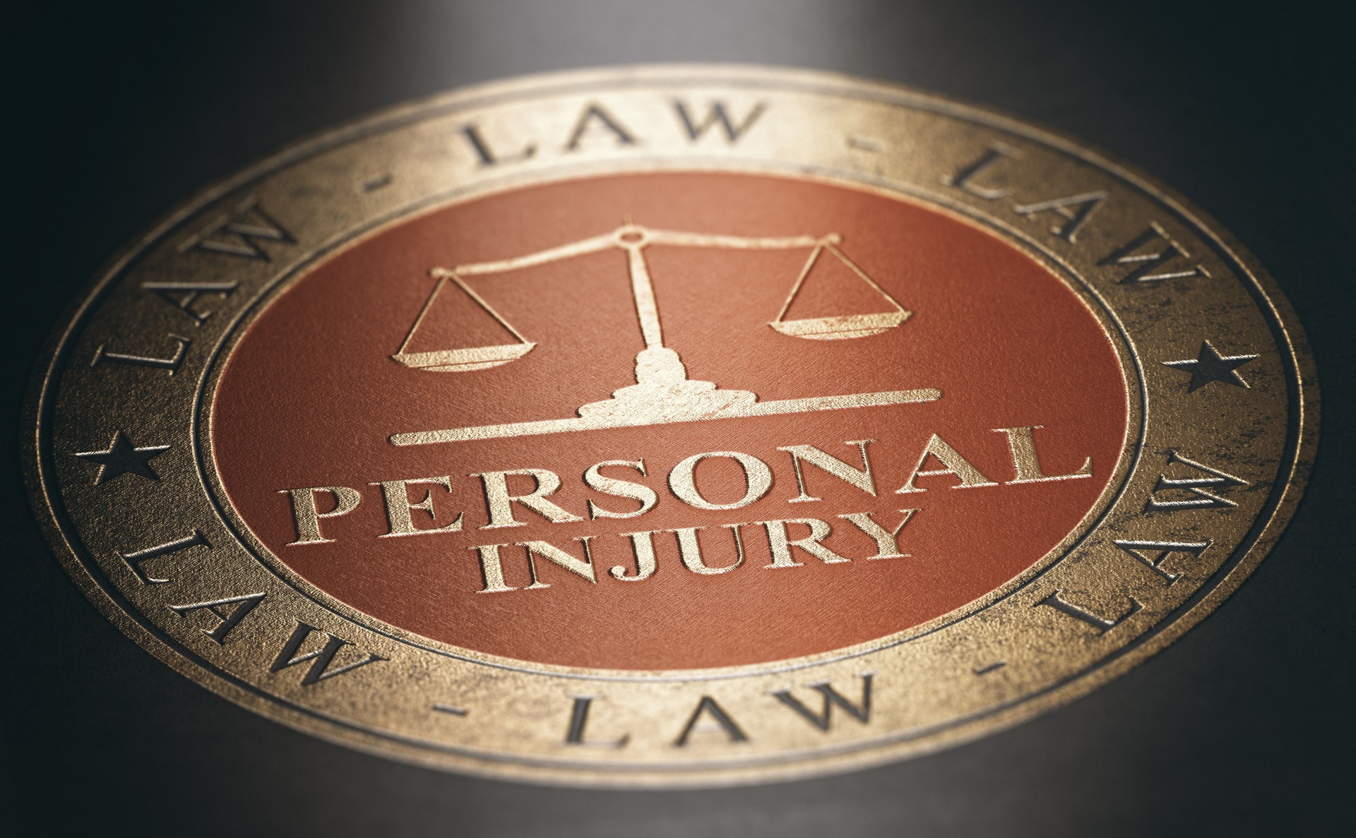 Legal services. Personal injury lawyer symbol.